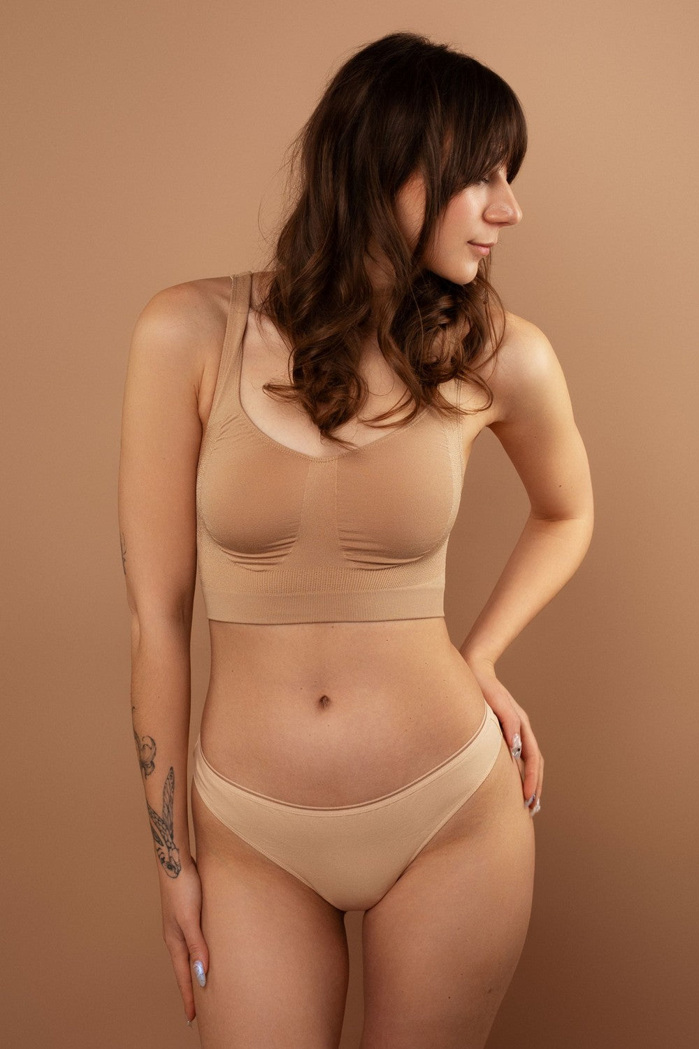 Хлопковые трусики стринг SLZ26902002 (3 шт.) print/beige/white