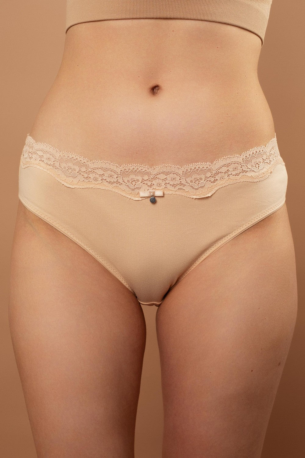 Трусики слип с кружевом SLZ26902011 (3 шт.) beige/black/khaki