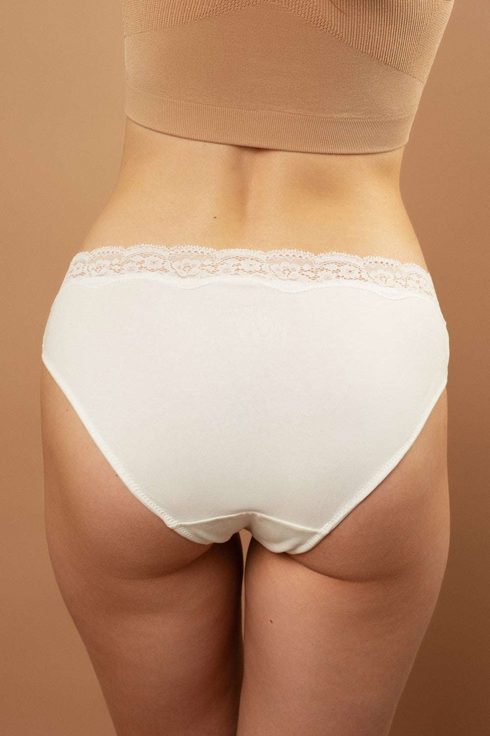Трусики слип с кружевом SLZ26902011 (3 шт.) print/beige/white