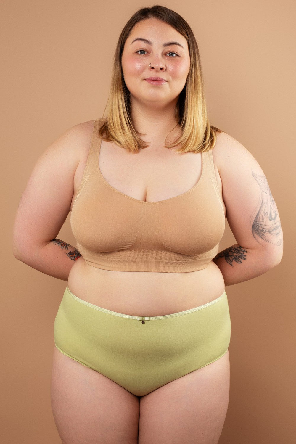 Хлопковые трусики слип SLZ26902101 (3 шт.) beige/khaki/white