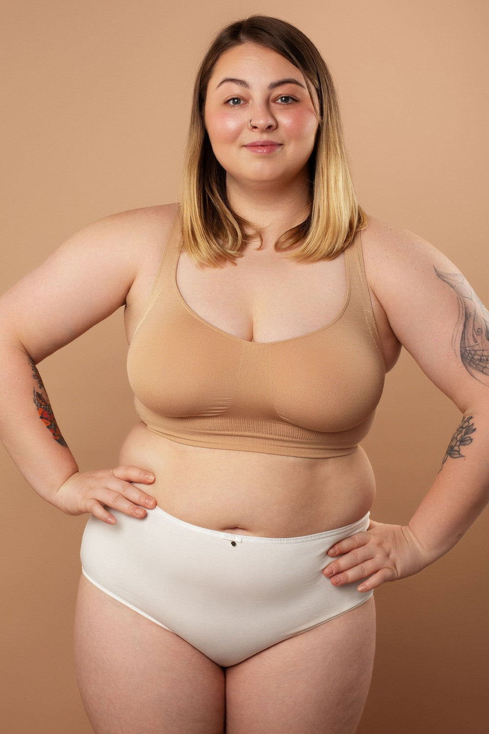 Хлопковые трусики слип SLZ26902101 (3 шт.) beige/khaki/white