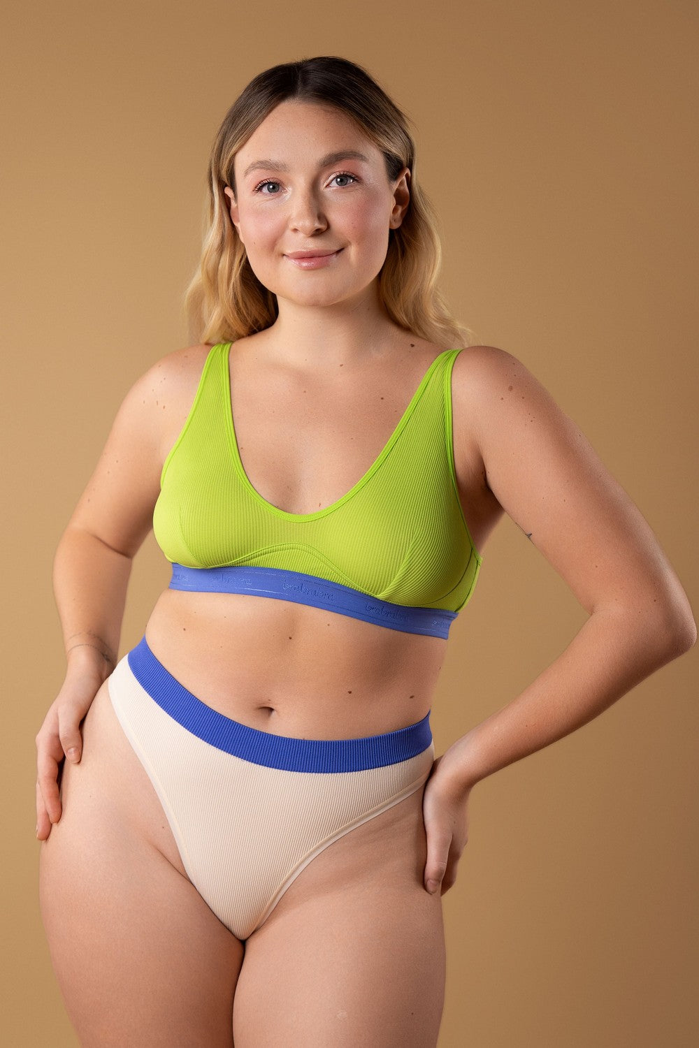 Трусики стрінги у рубчик SLZ27002002 (2 шт.) sand/multi