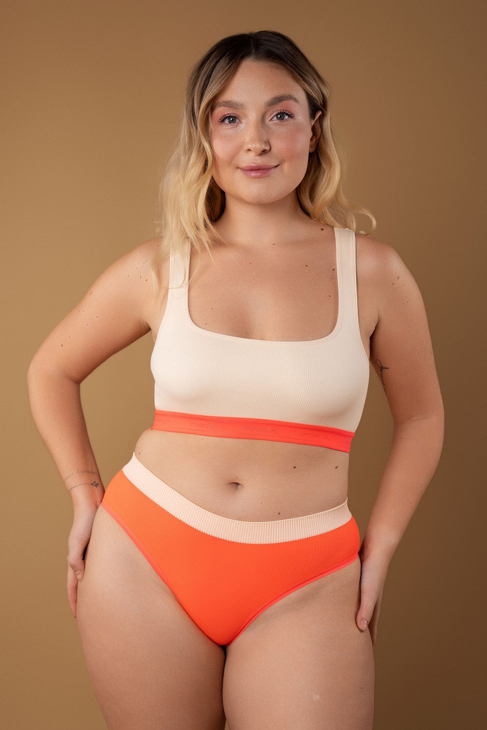 Трусики слип в рубчик SLZ27002013 (2 шт.) yellow/coral