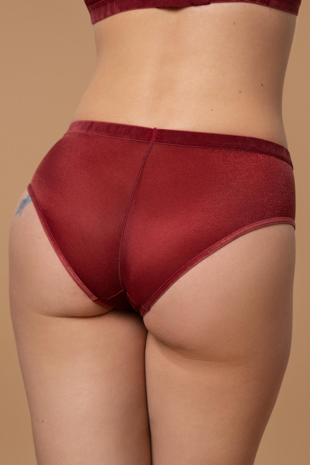 Блестящие трусики слип SLZ27302311 burgundy