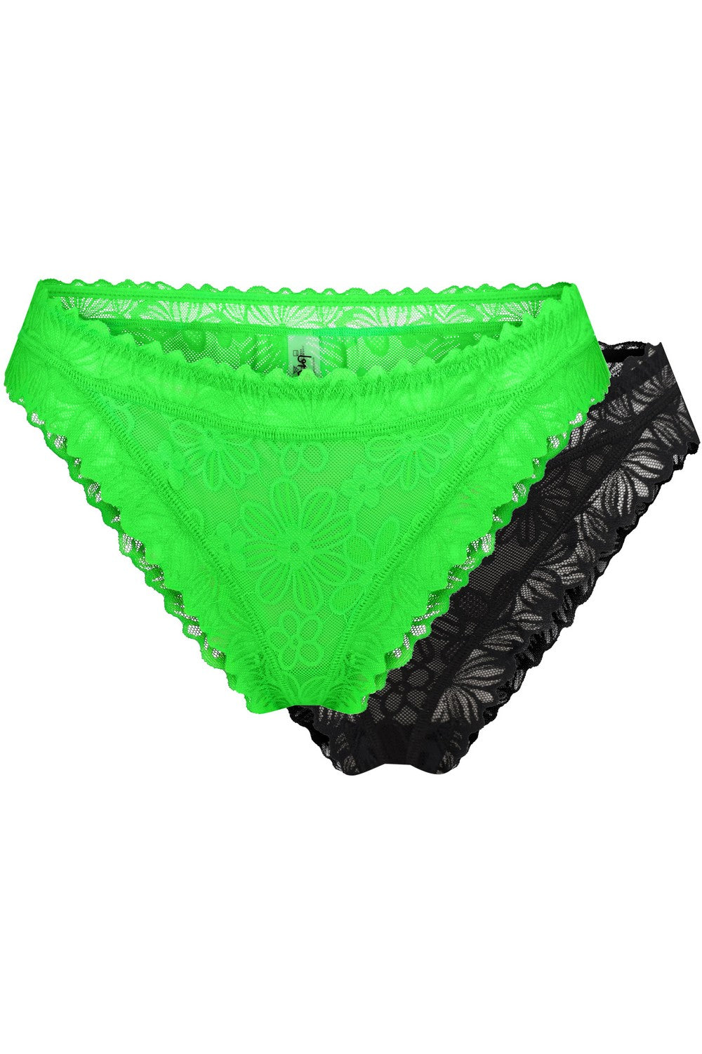 Трусики бразилиана из кружева SLZ27802004 (2 шт.) green/black