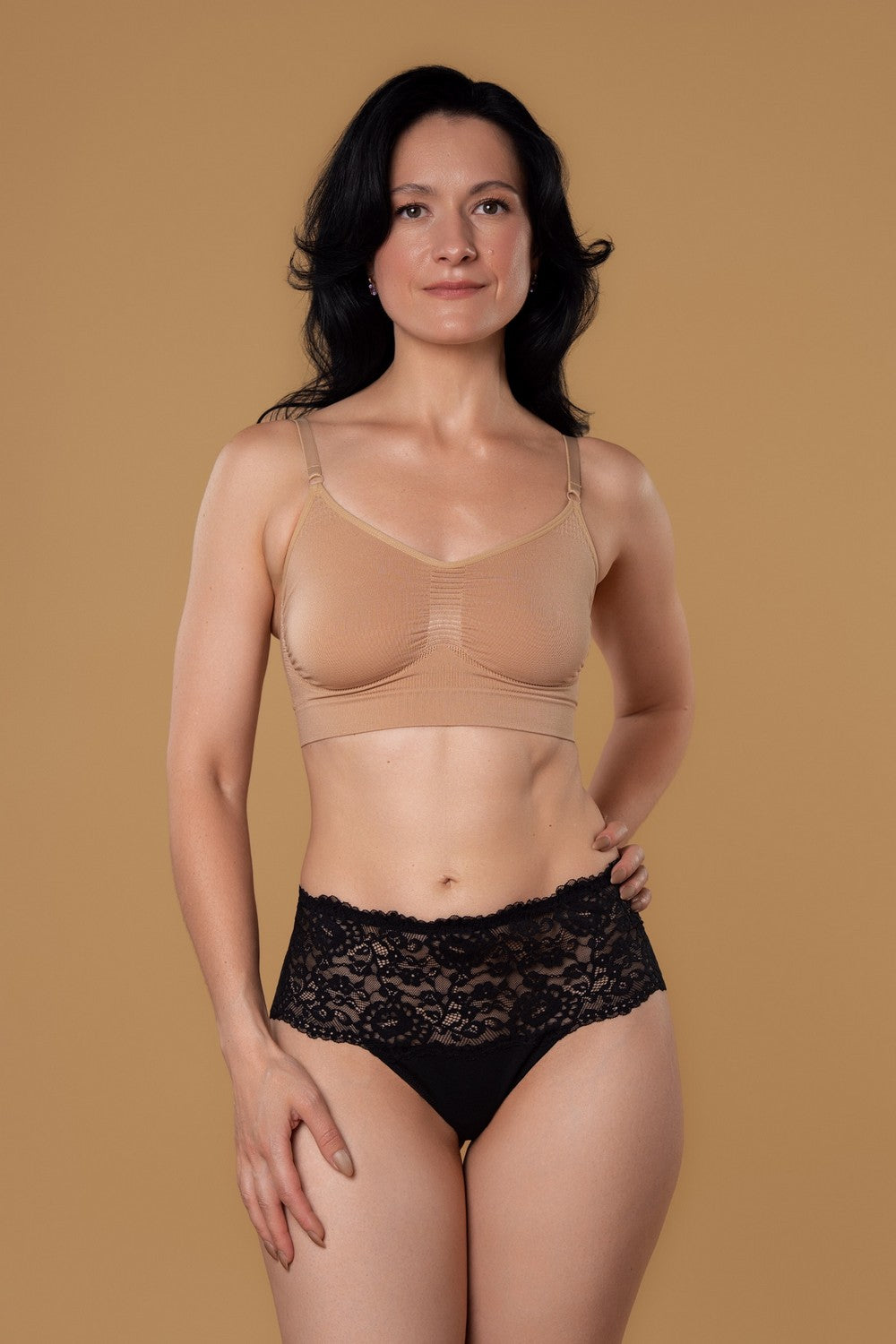 Кружевные трусики стринг SLZ28902104 (2 шт.) black/nude