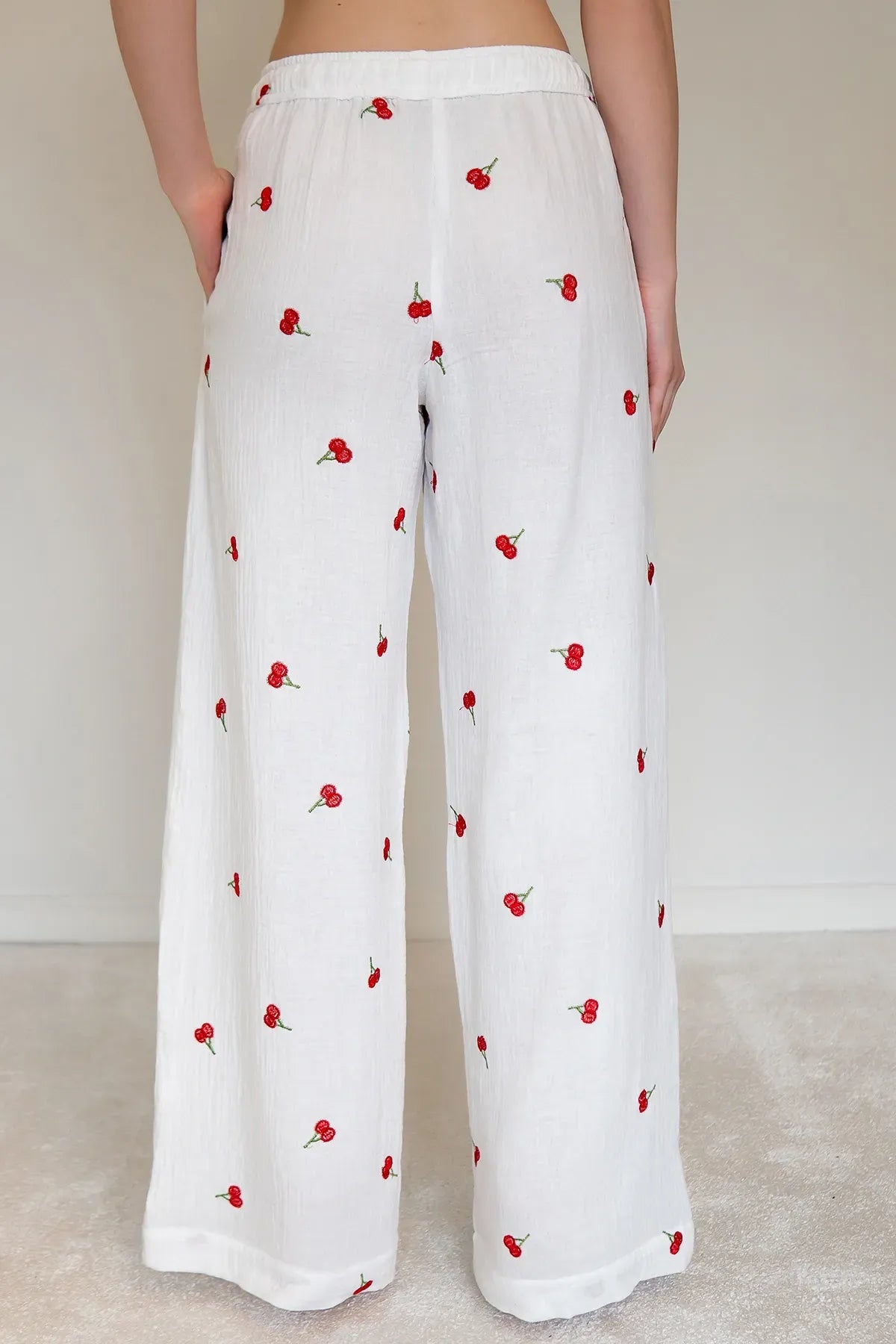 Брюки из муслина с вышивкой Cherry ML0084-38-09