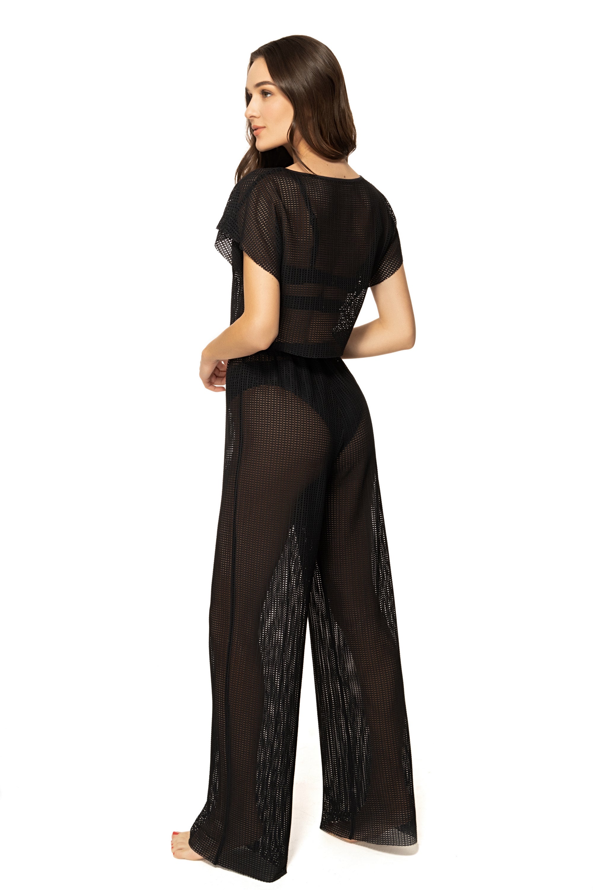 Пляжные брюки в сетку 6041/41 Ingrid black
