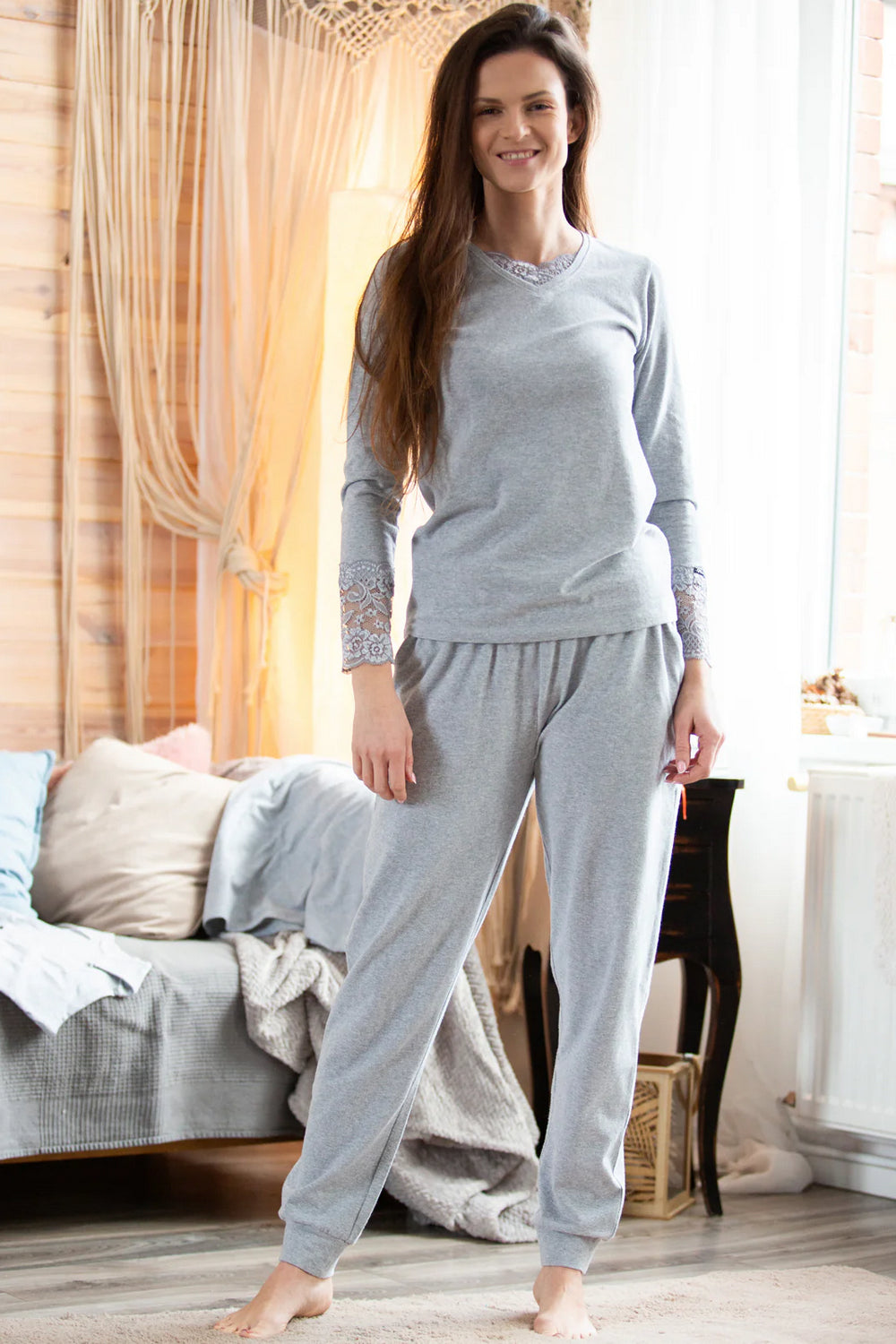 Трикотажные термобрюки LHE 729 1 Hot Touch light grey