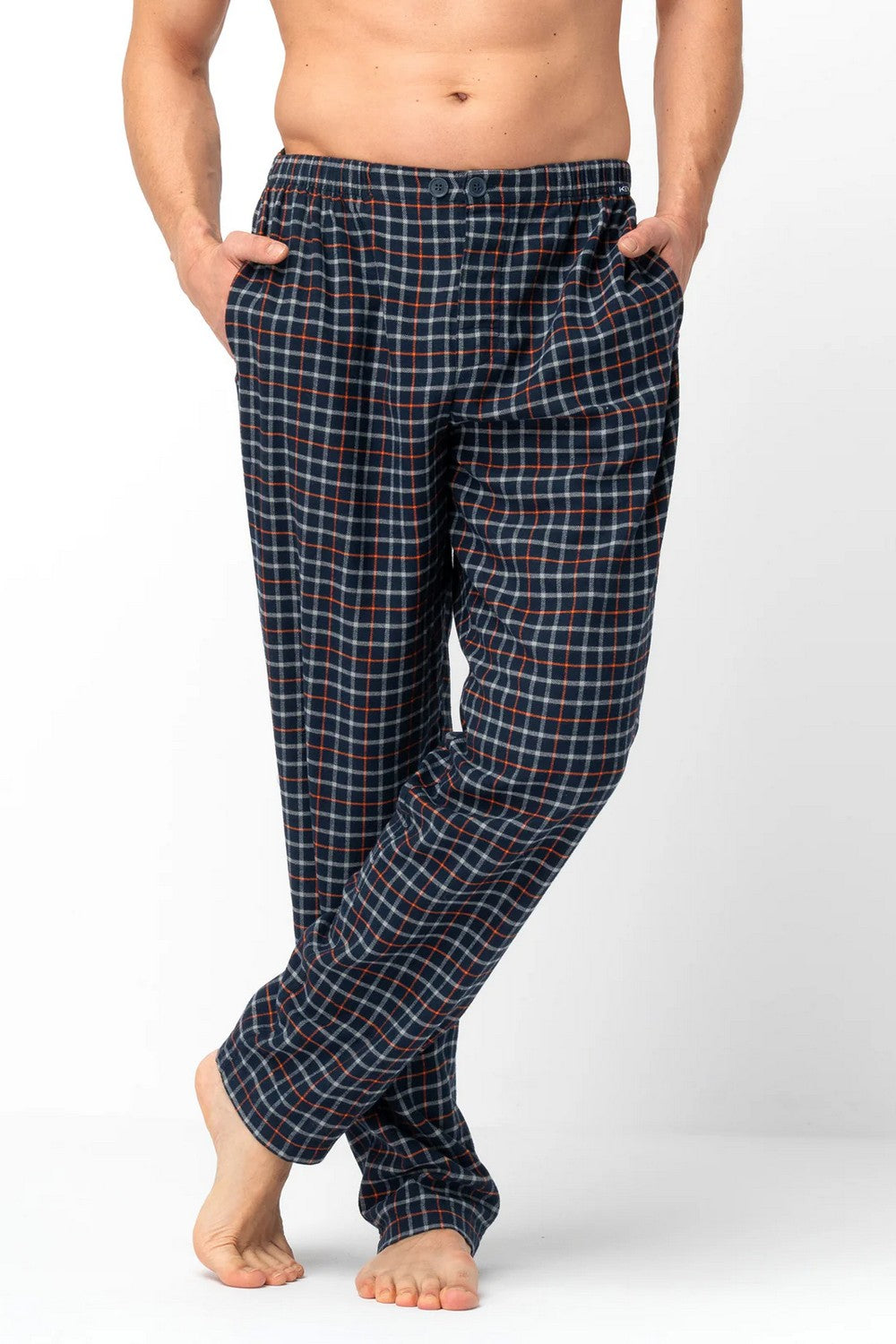 Мужские фланелевые брюки MHT 481 blue