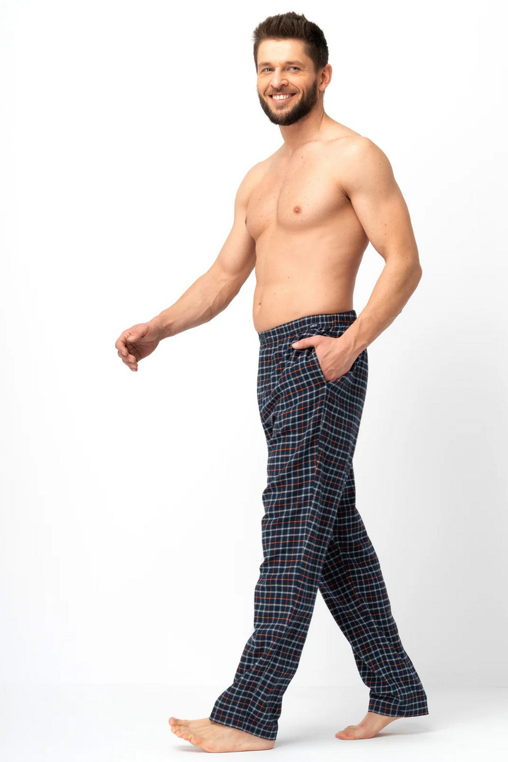 Мужские фланелевые брюки MHT 481 blue