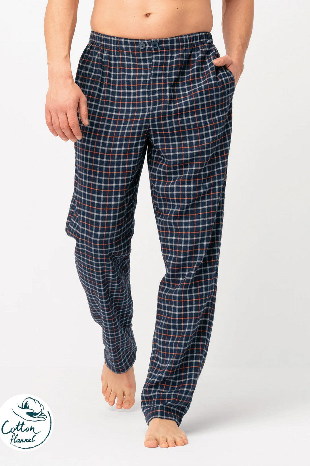 Мужские фланелевые брюки MHT 481 blue