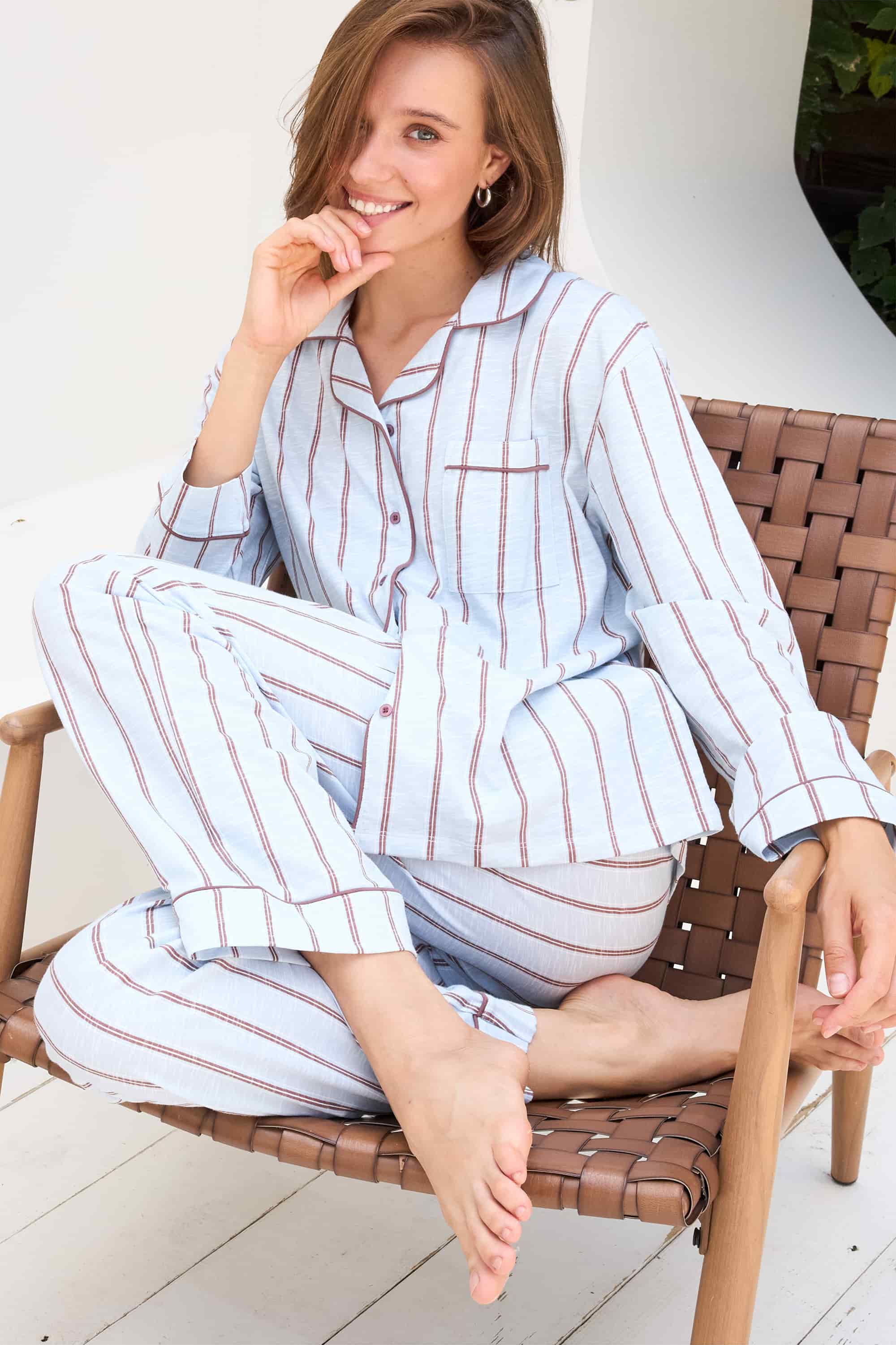 Піжамні штани LH420-08 Iceland blue stripe