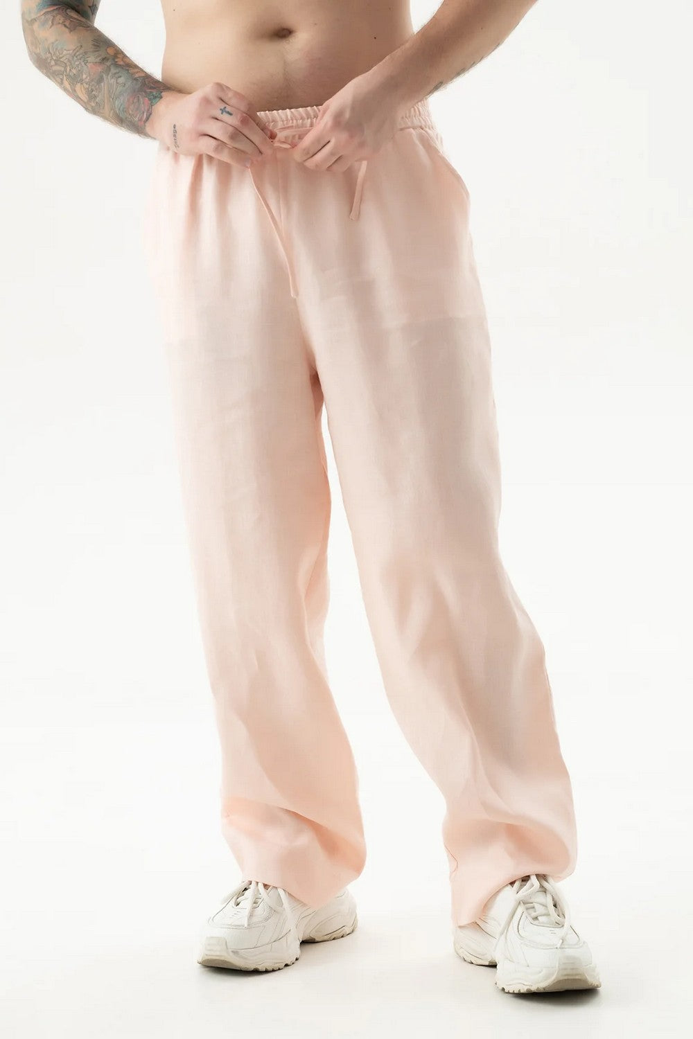 Лляні штани 251206-06 Linen Spirit peach powder