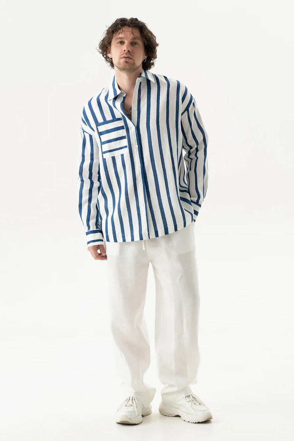 Льняные брюки 251206-06 Linen Spirit white