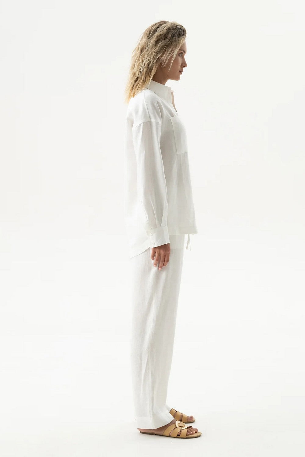 Льняные брюки 251206-06 Linen Spirit white