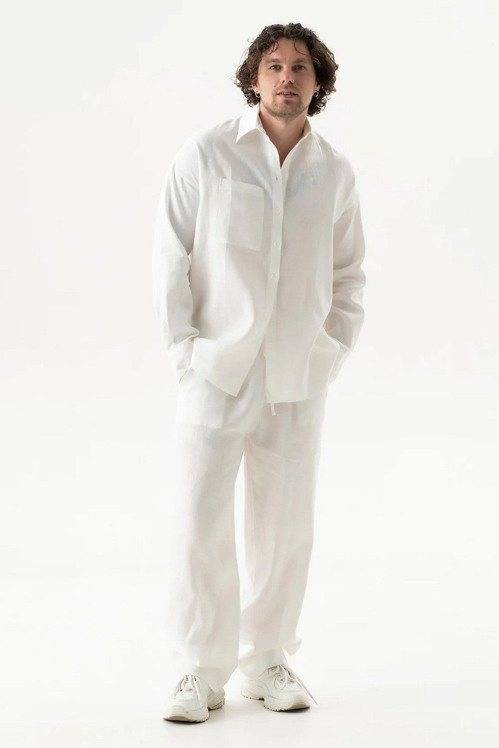 Льняные брюки 251206-06 Linen Spirit white