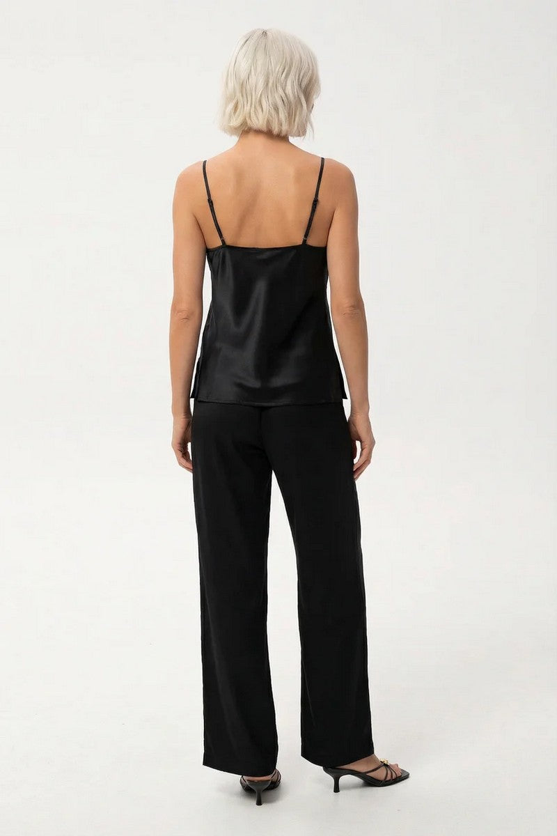 Шелковые пижамные брюки 252207-06 The Lady crystal black