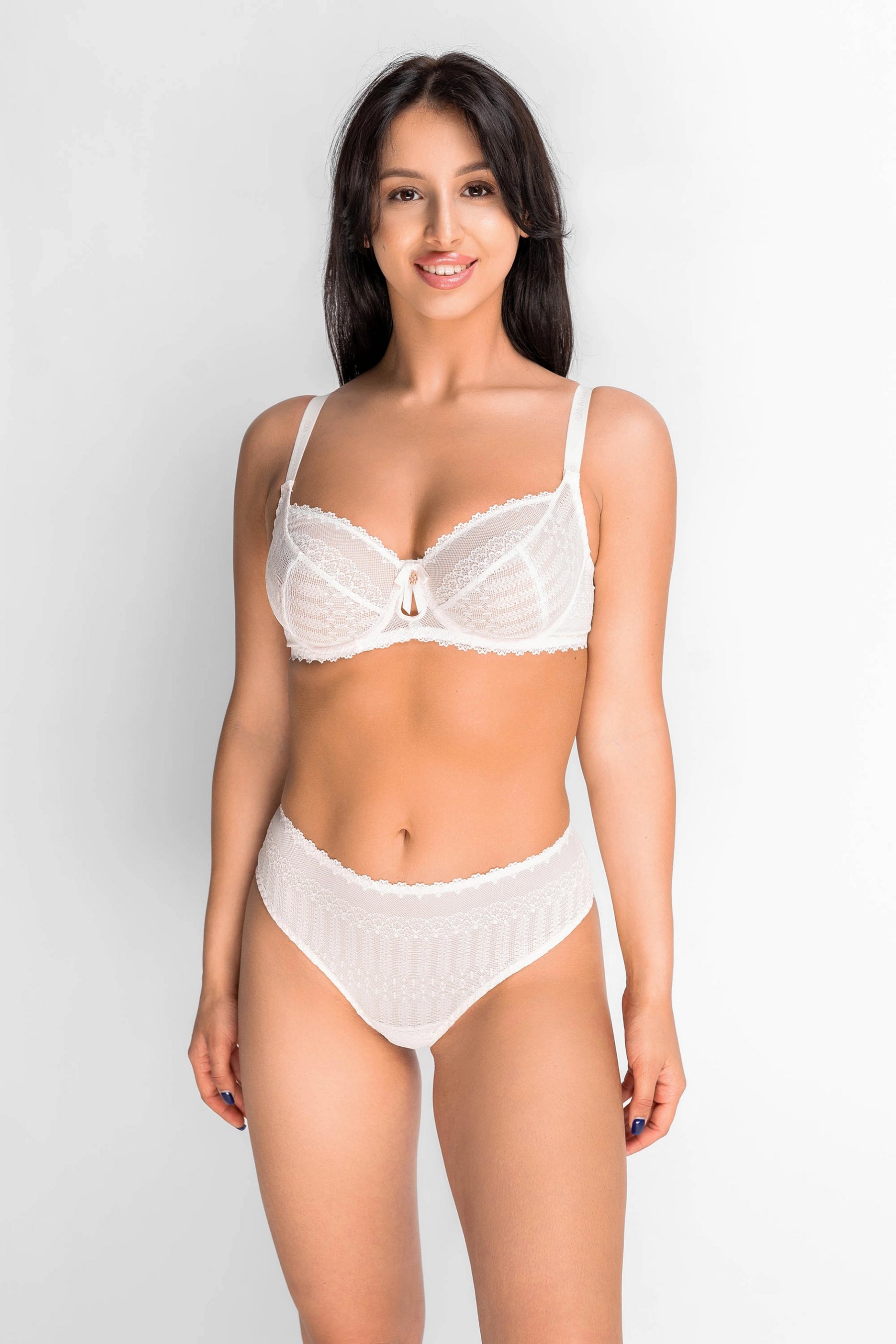 Мягкий бюстгальтер из кружева 8177-055 champagne