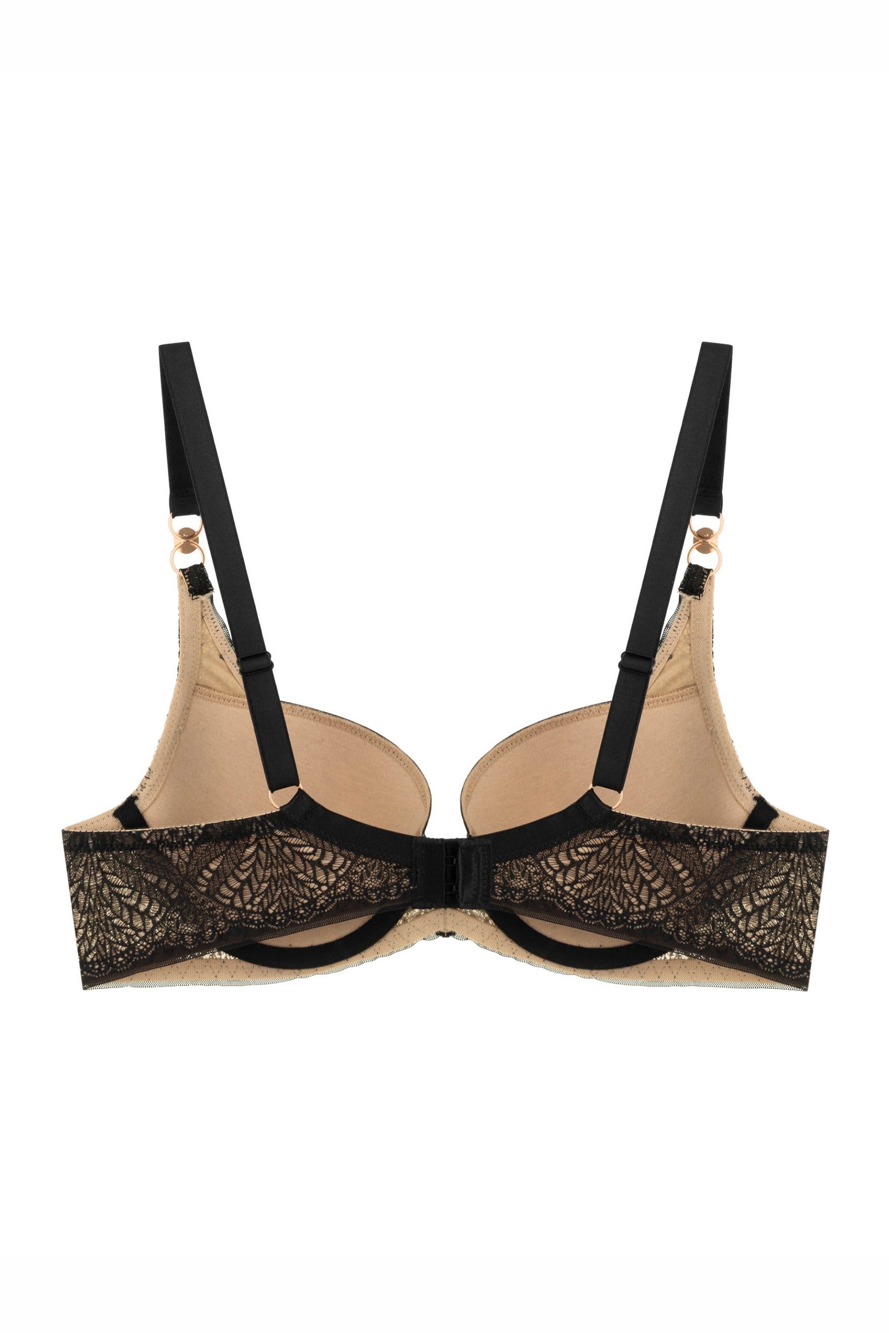 Формованый бюстгальтер с кружевом 8182-011 black