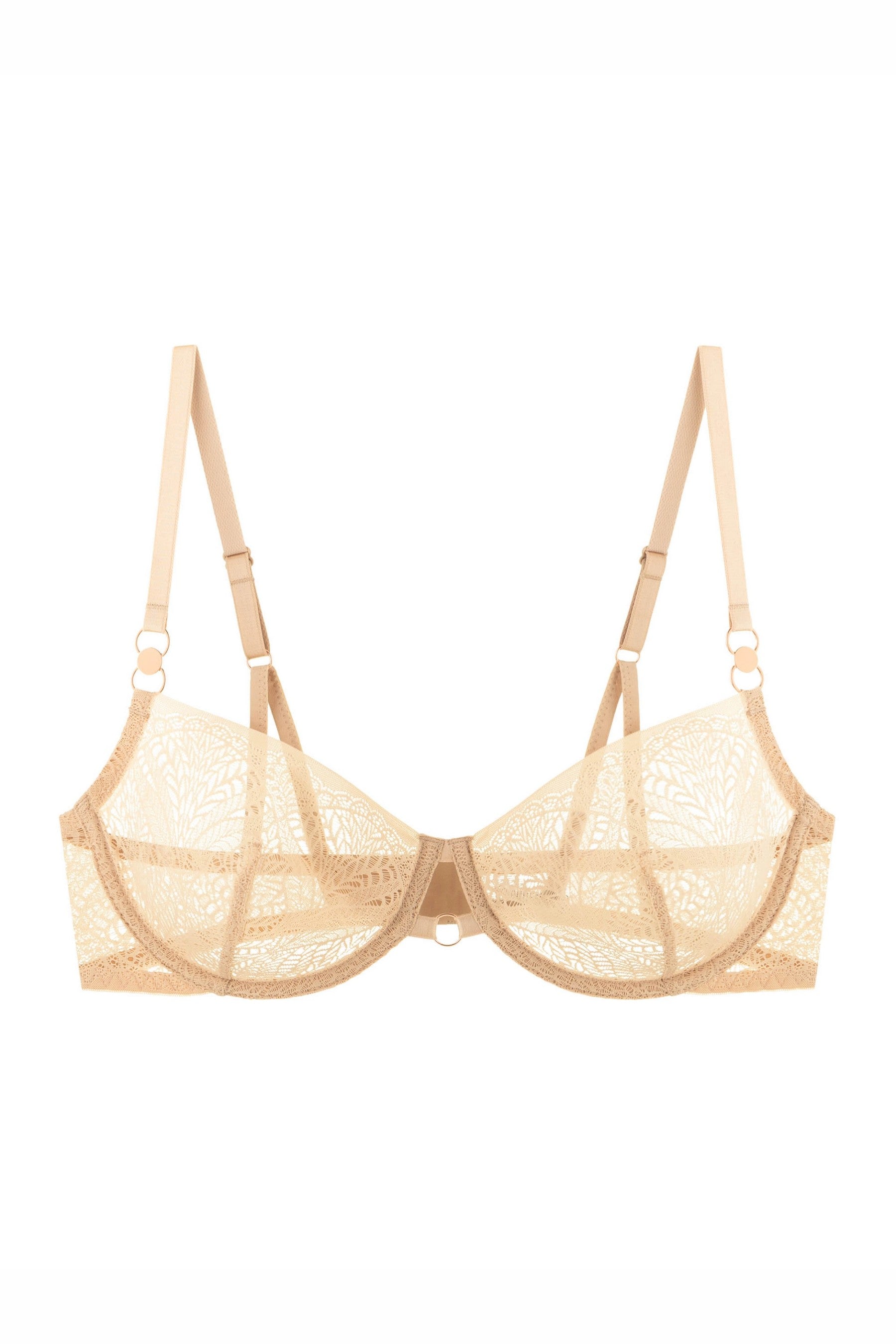Кружевной бюстгальтер на косточках 8182-057 beige