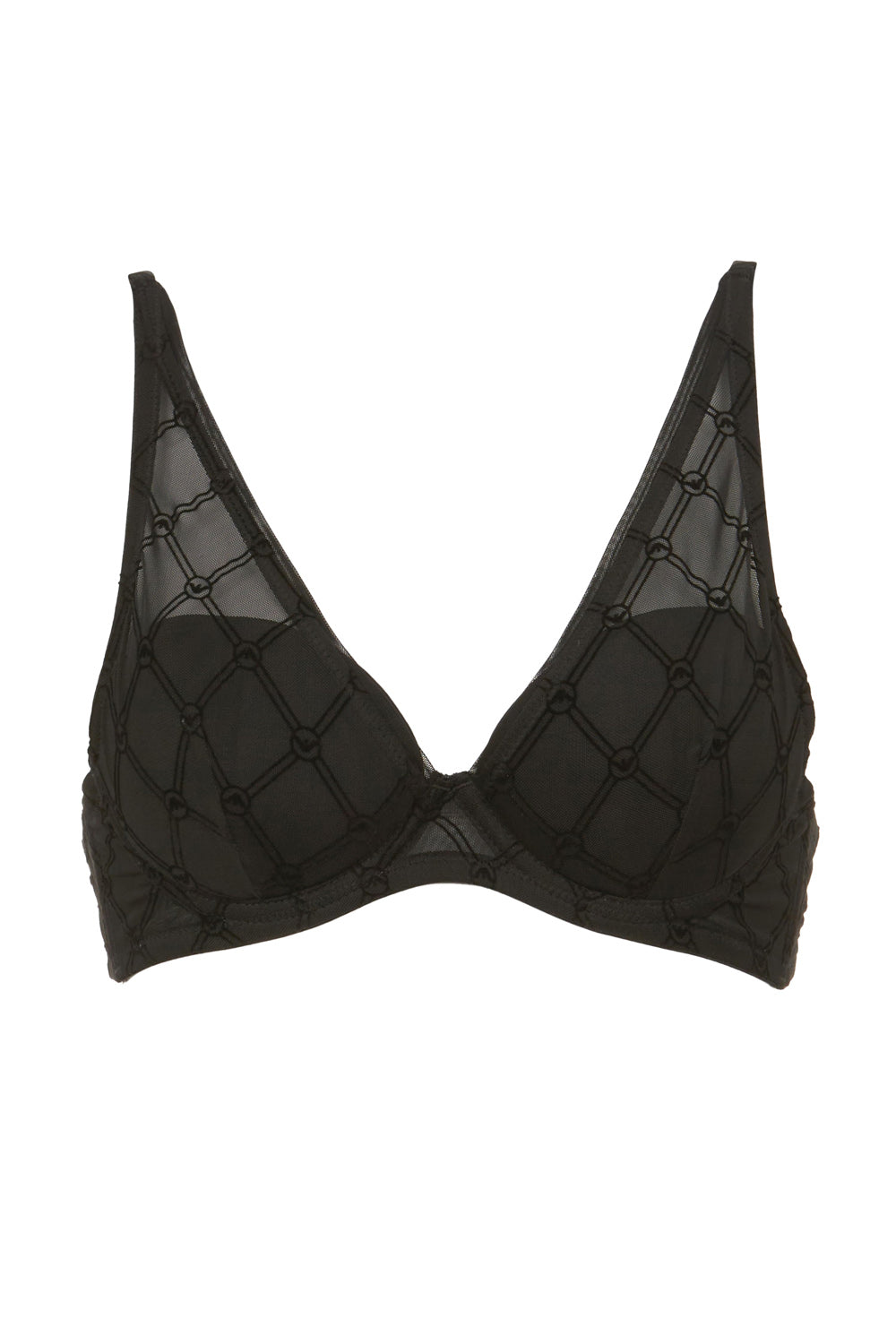 Бюстгальтер с микросеткой 591478555 black