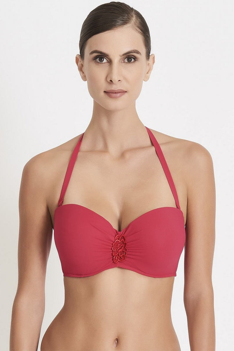 Купальний бюстгальтер бандо HQ06D Eclat d'Oasis rouge Aubade