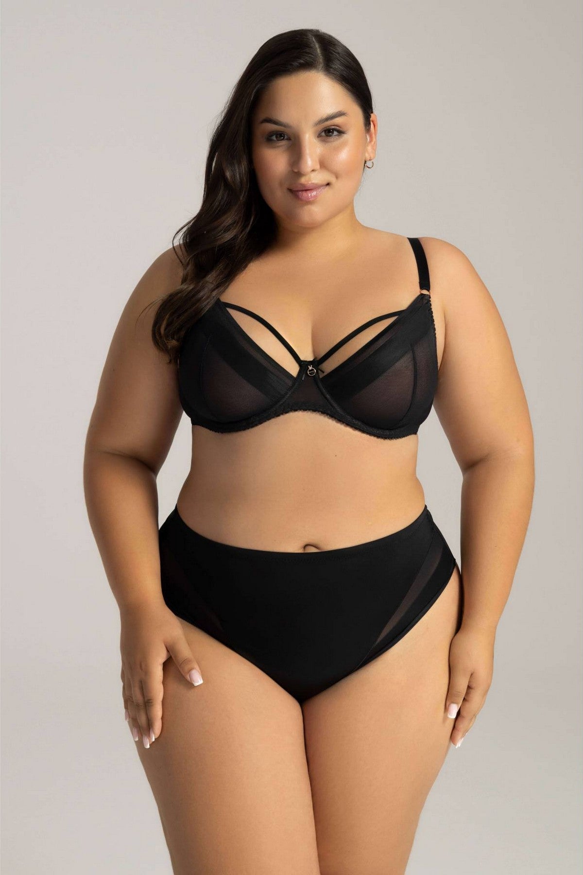 Мягкий бюстгальтер из микросетки 1824/4 Crystal black