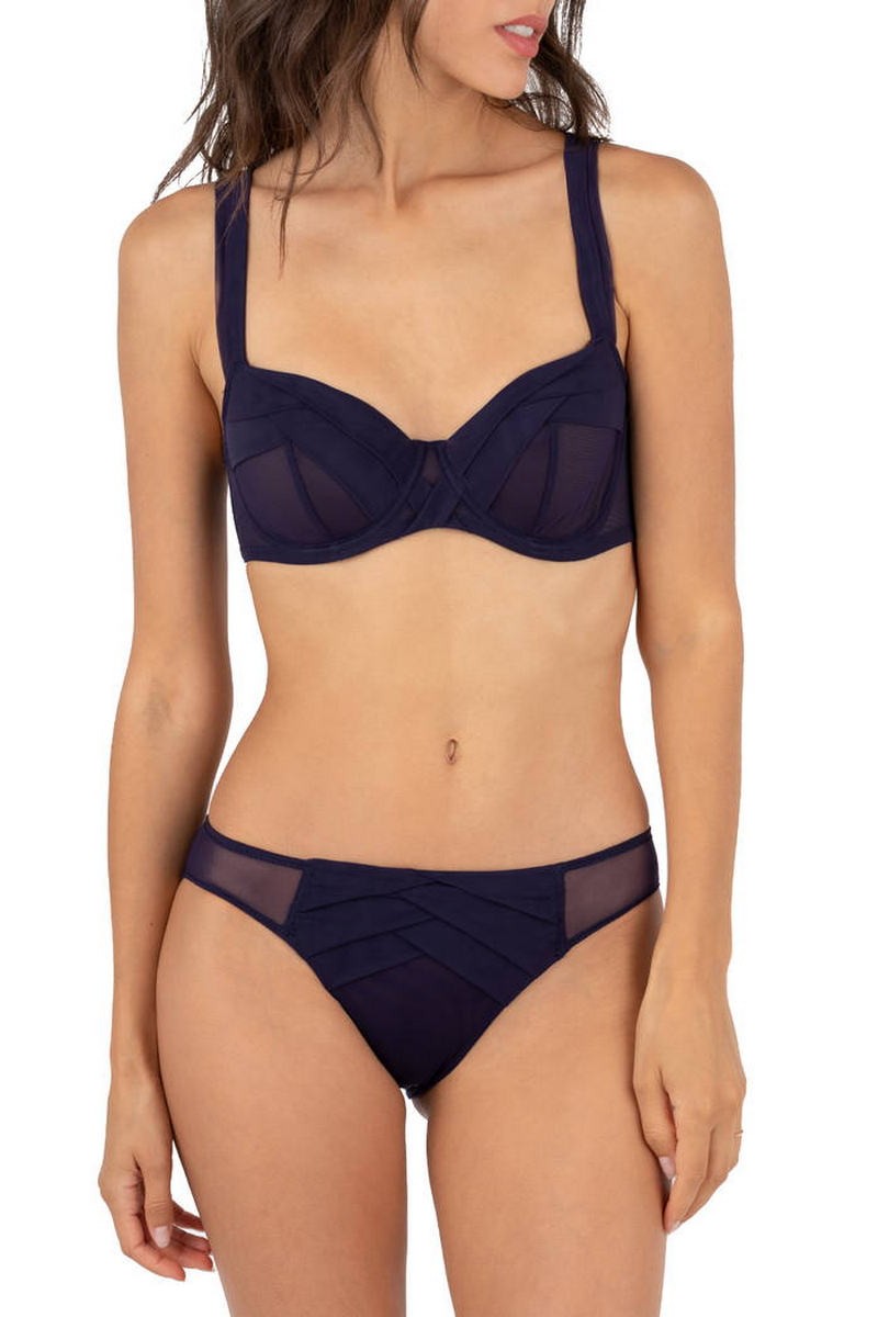 М'який бюстгальтер із мікросітки 0041 midnight blue