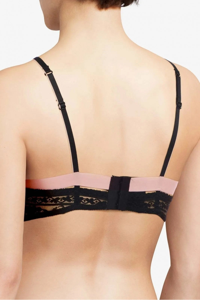 Кружевной бюстгальтер-бандо 01E2 noir