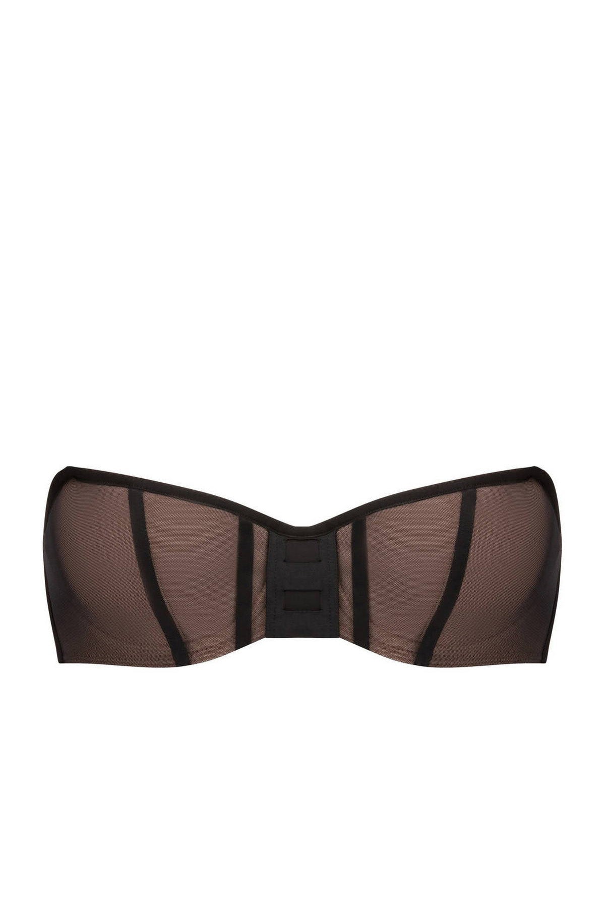 Бюстгальтер бандо из микросетки 02D2 noir