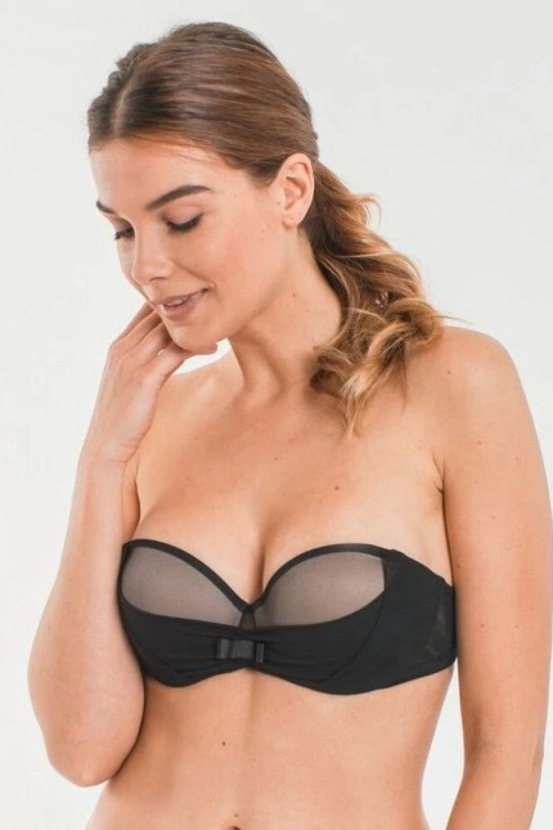 Бюстгальтер балконет пуш-ап T230114 black