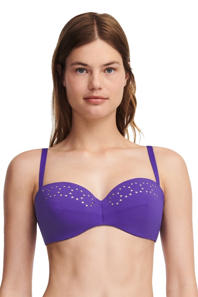 Купальний бюстгальтер бандо 12OM5 Pure solar violet blue Chantelle