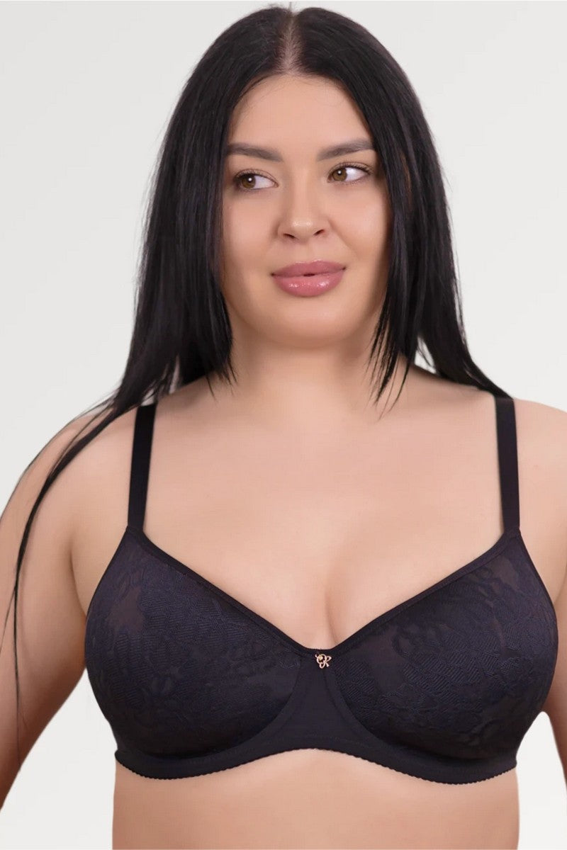 Гладкий бюстгальтер спейсер 1307 black