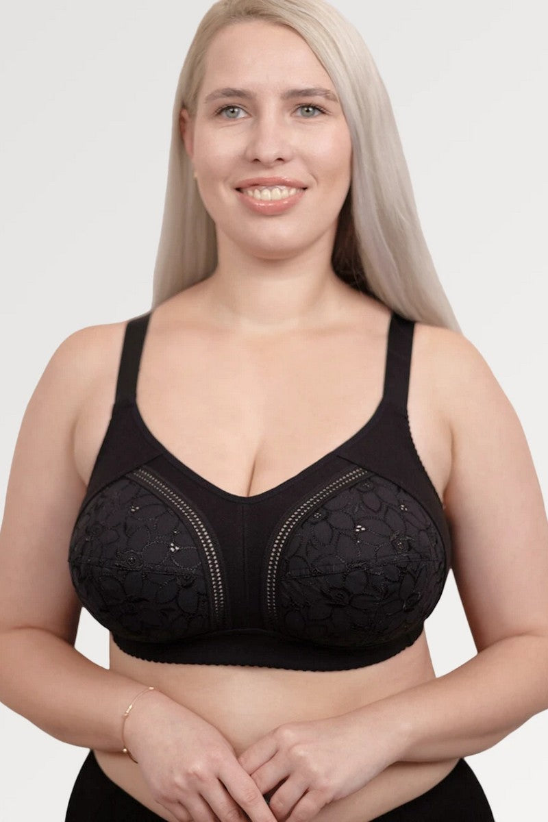 Бавовняний бюстгальтер без кісточок 1403 black