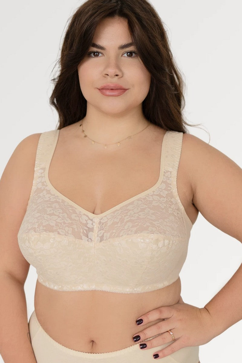 Кружевной бюстгальтер без косточек 1410 beige