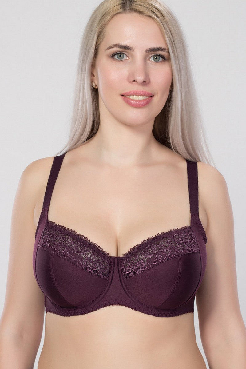 Мягкий бюстгальтер с боковой коррекцией 1504/008 plum wine