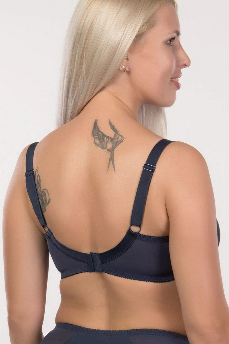 Напівдубльований бюстгальтер з мереживом 1703/200 royal blue