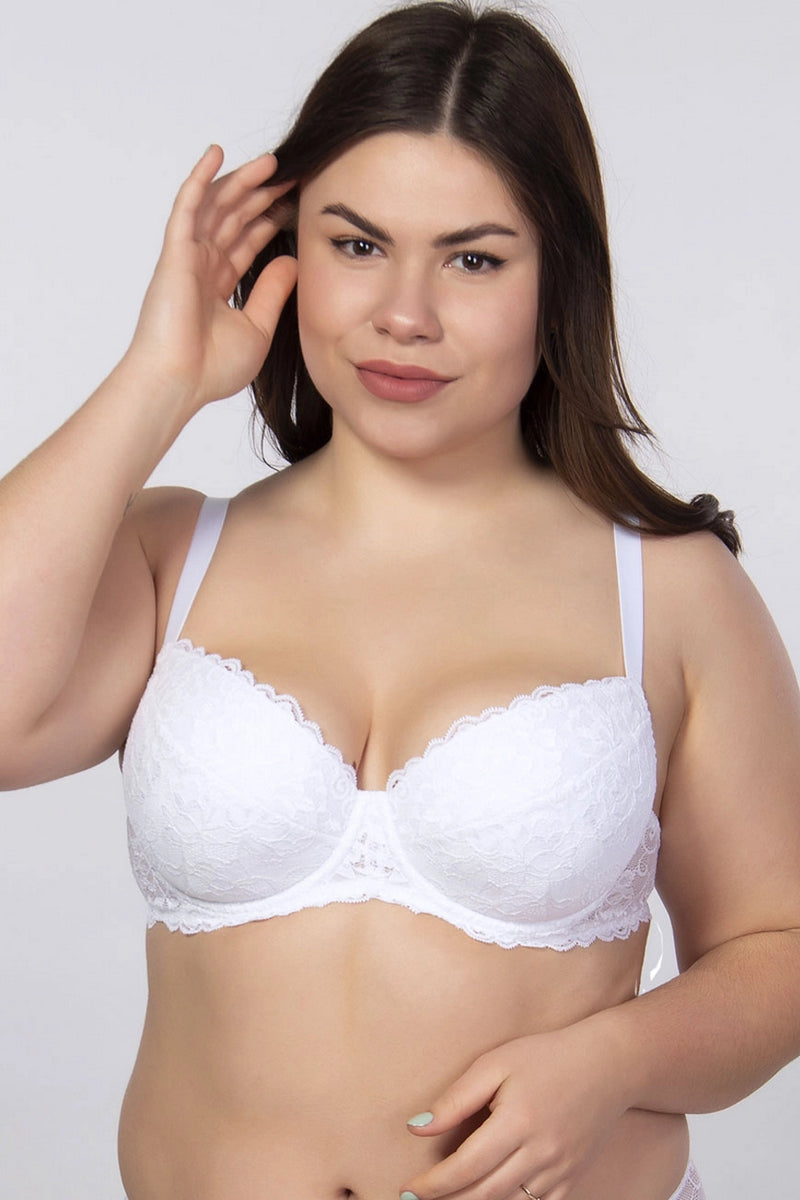 Бюстгальтер с вкладышами пуш-ап 1906/008 white