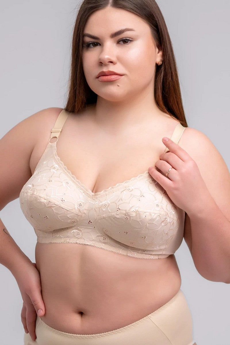 Хлопковый бюстгальтер без косточек 233 beige