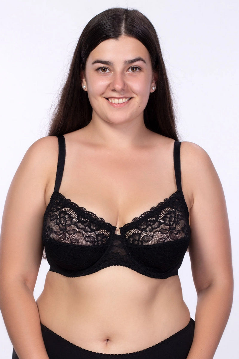 М'який бюстгальтер з мереживом 246/008 black