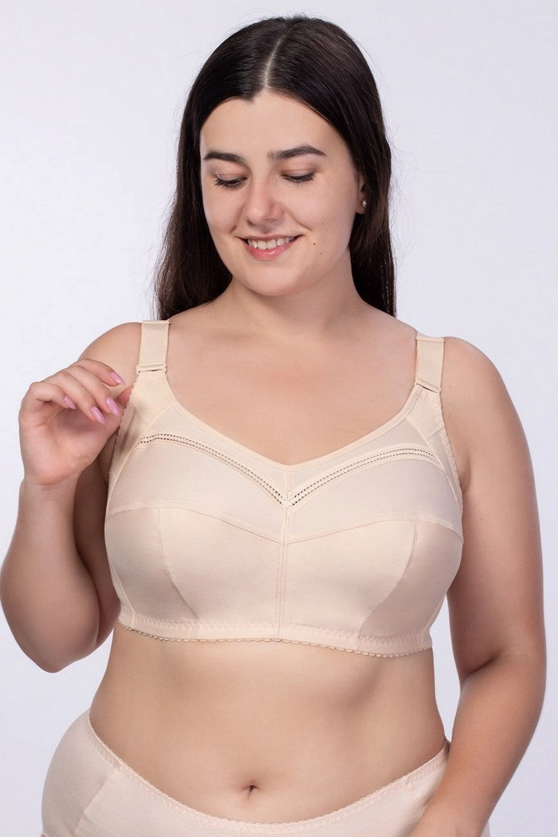 Мягкий бюстгальтер без косточек 55 beige