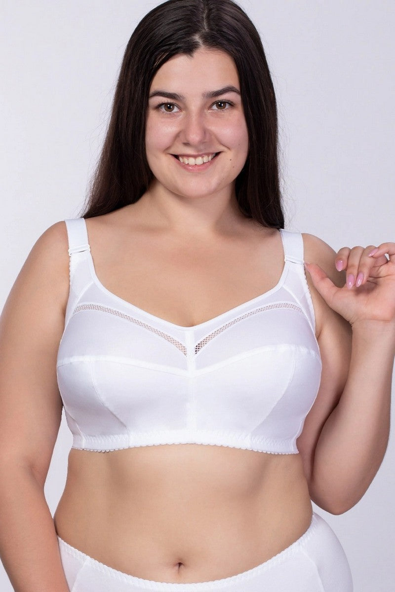 Мягкий бюстгальтер без косточек 55 white