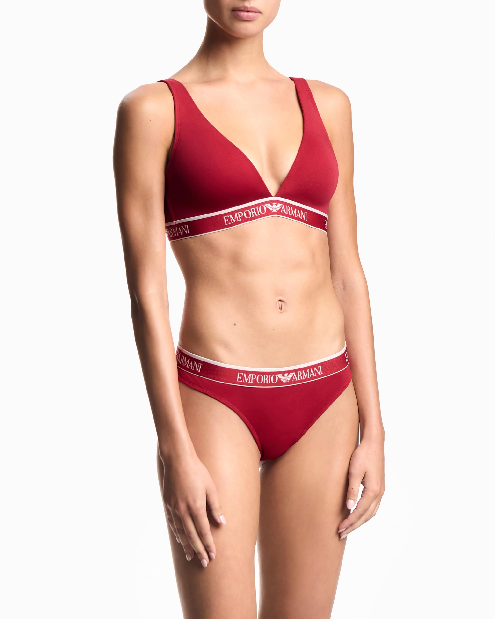 Бавовняний бюстгальтер без кісточок 459131429 red Emporio Armani