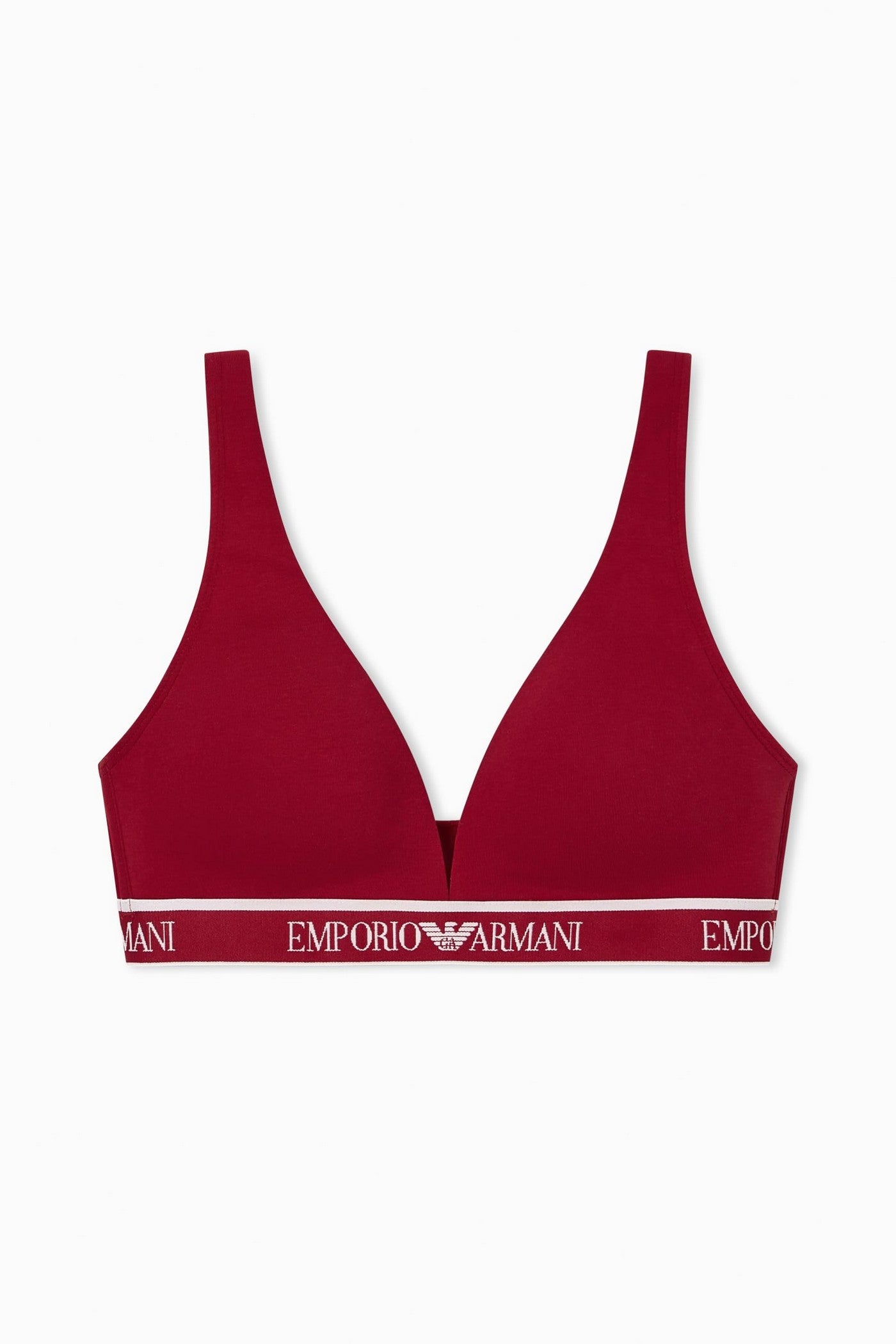 Бавовняний бюстгальтер без кісточок 459131429 red Emporio Armani