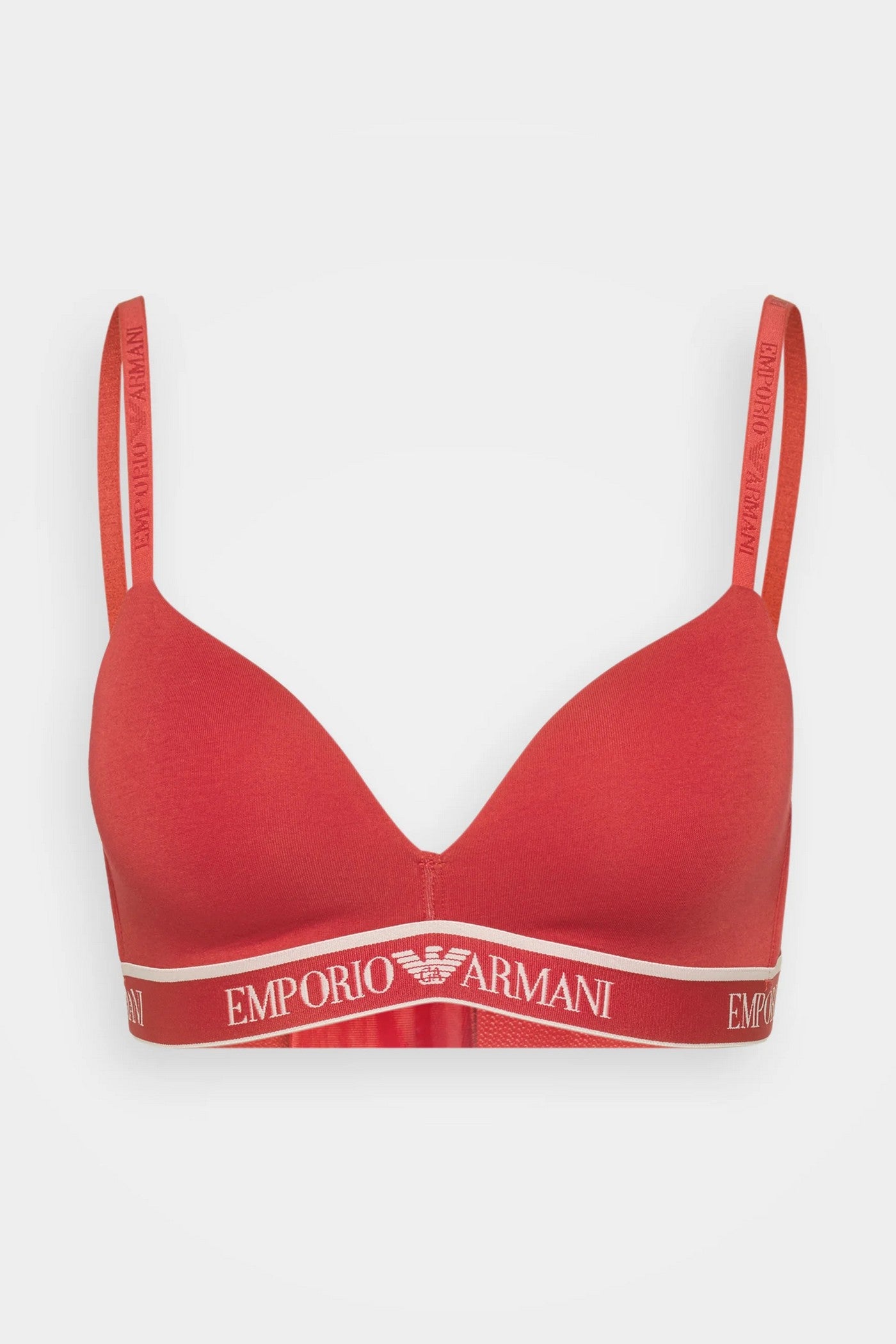 Бавовняний бюстгальтер без кісточок 679634646 red Emporio Armani