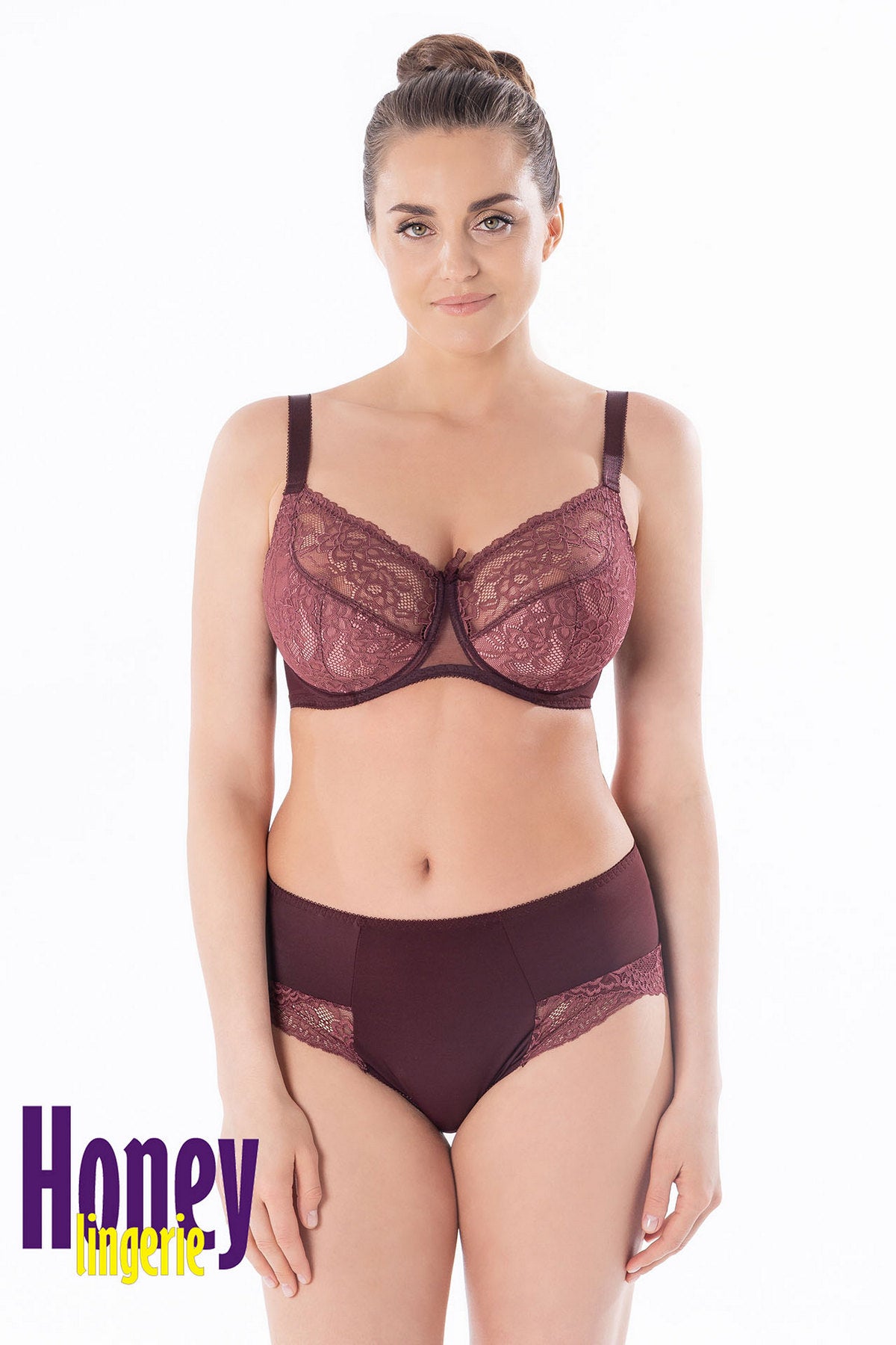 Напівдубльований бюстгальтер H38-17-L mahogany