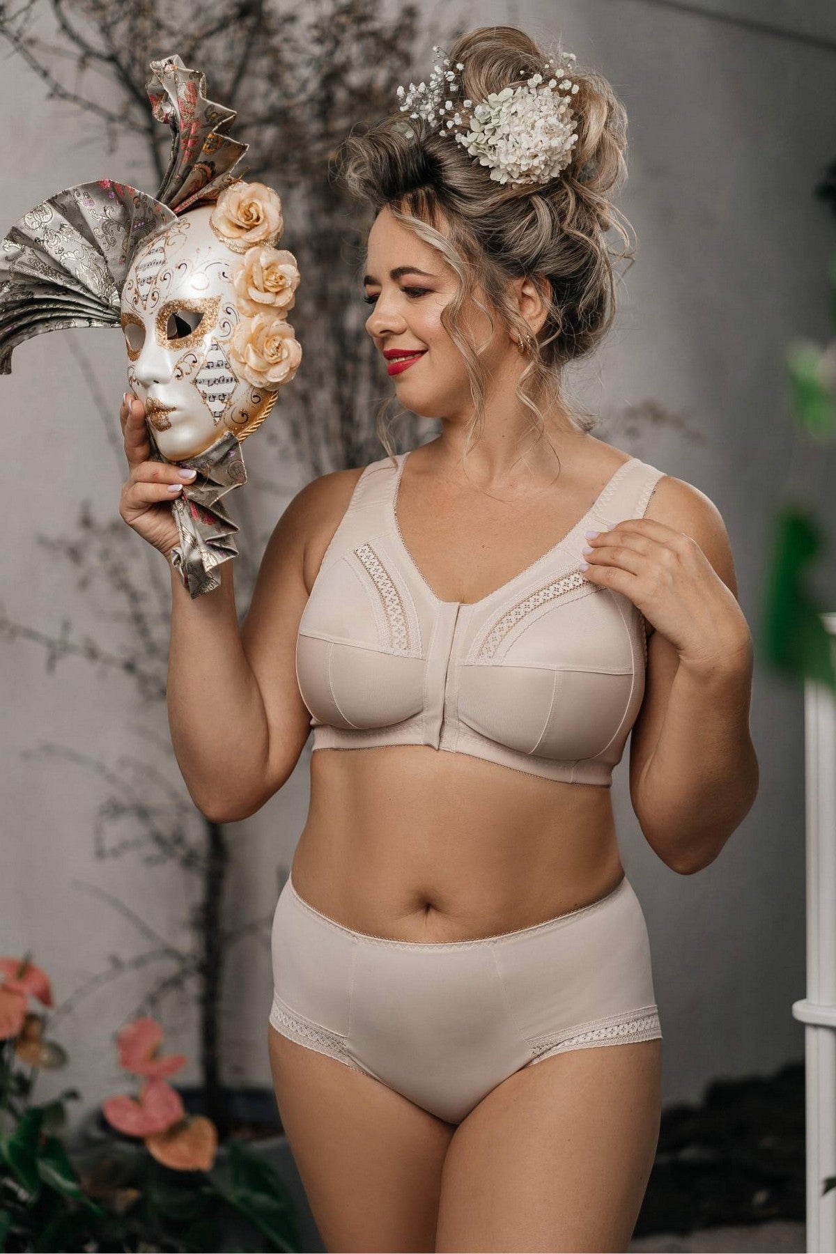 Мягкий бюстгальтер без косточек H47-23-L cream brulee