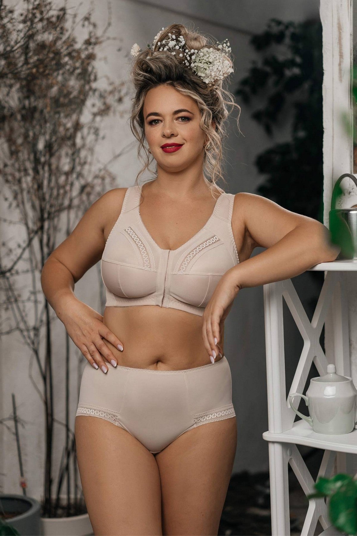 Мягкий бюстгальтер без косточек H47-23-L cream brulee