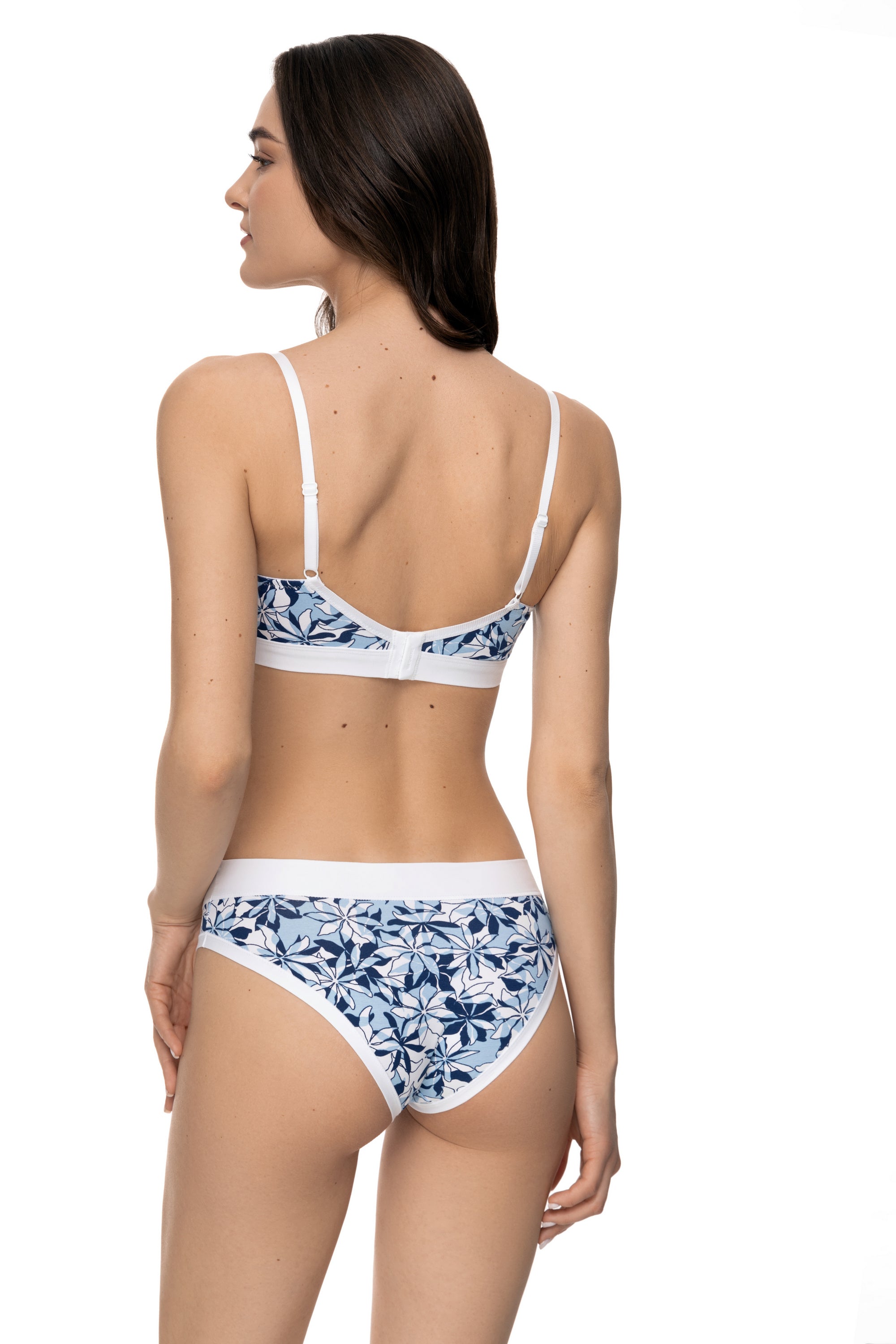 Хлопковый бралет 1908/49 Dela white/blue